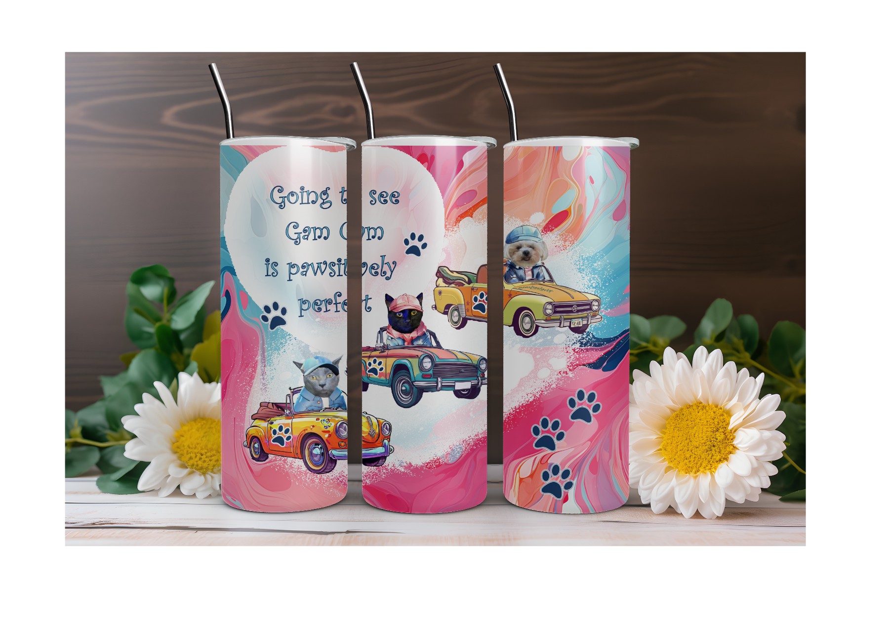 Custom Dog & Cat Car Tumblers