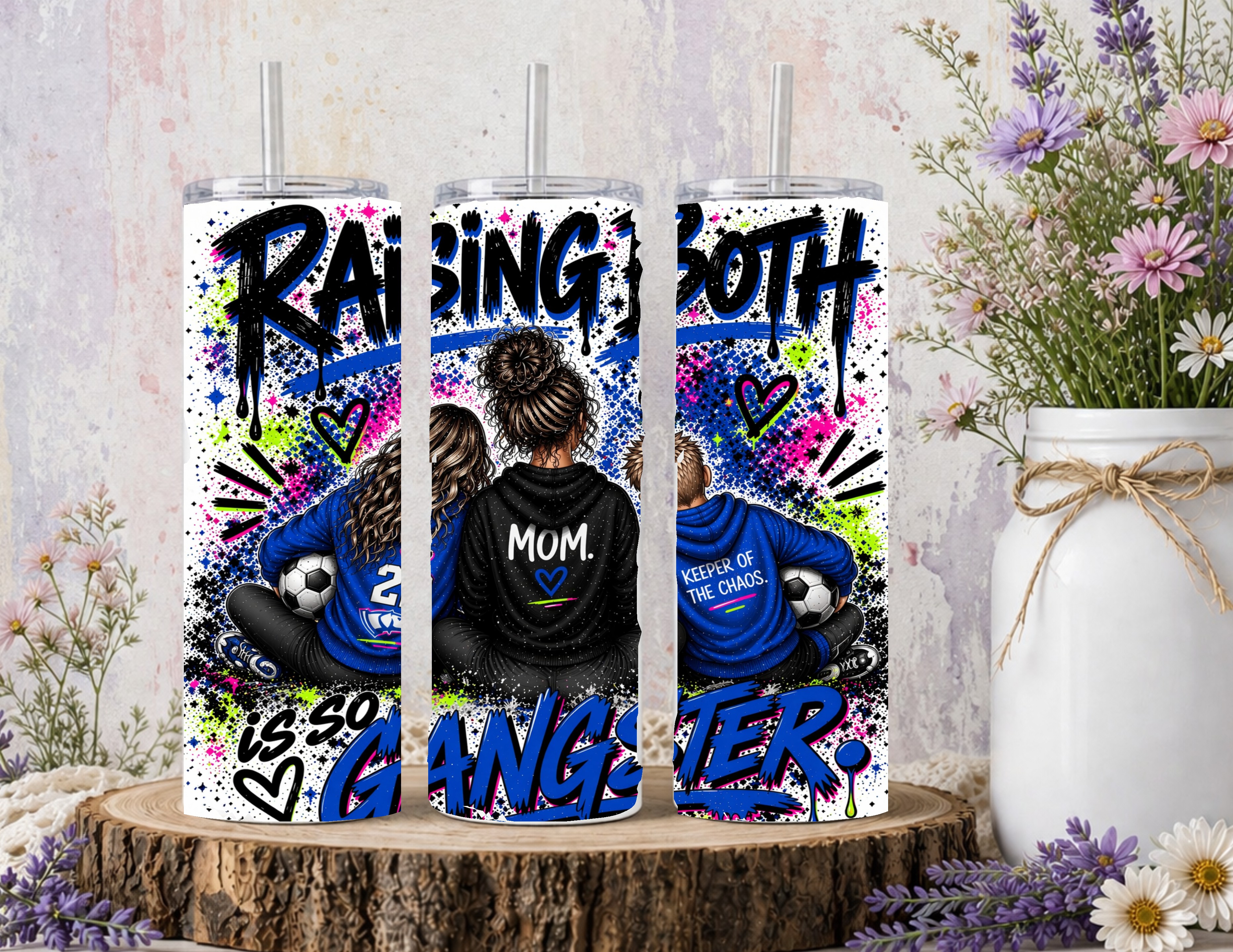 Raising Both Gangster Mom Tumbler