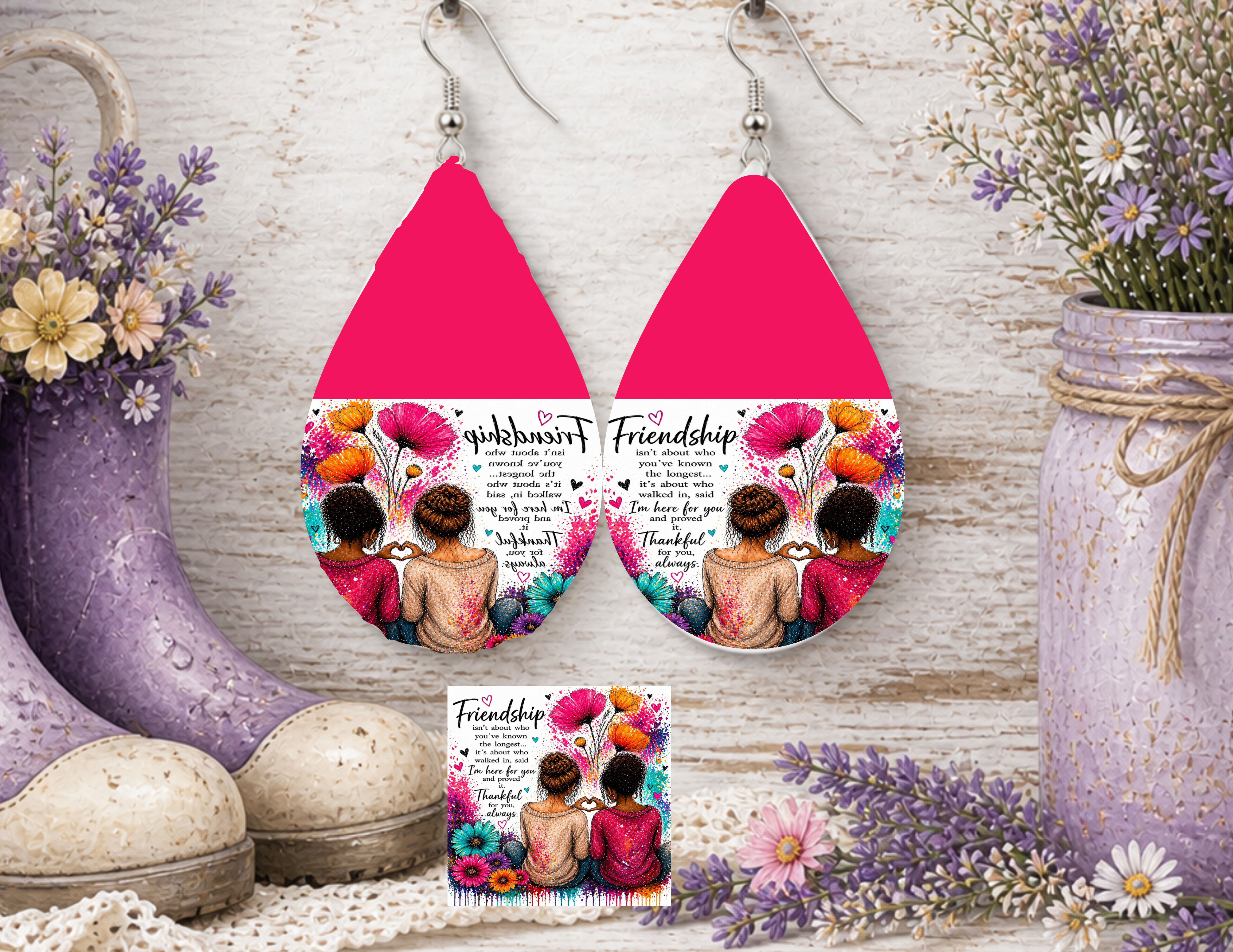Friendship Teardrop Earrings