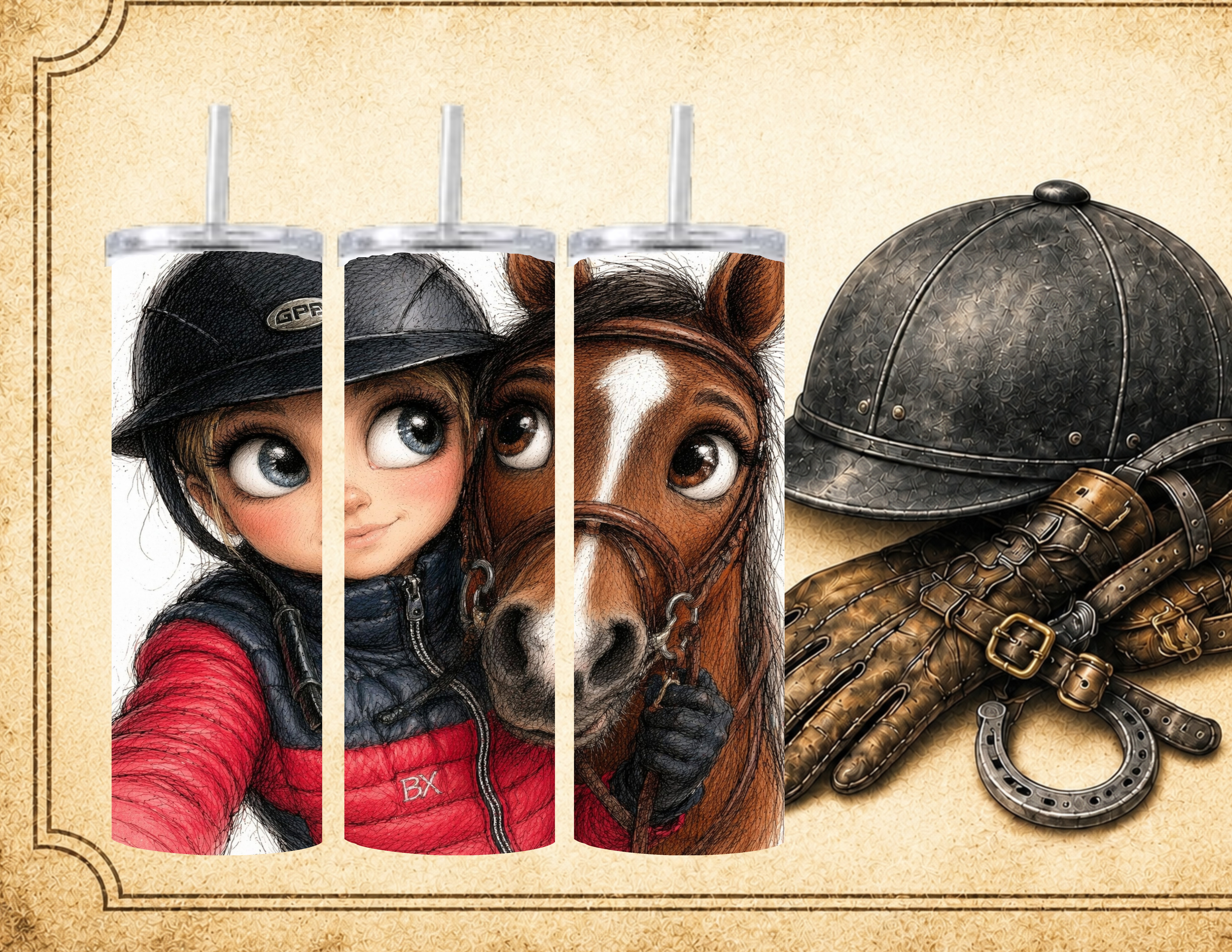 Equestrian Stainless Steel Tumblers