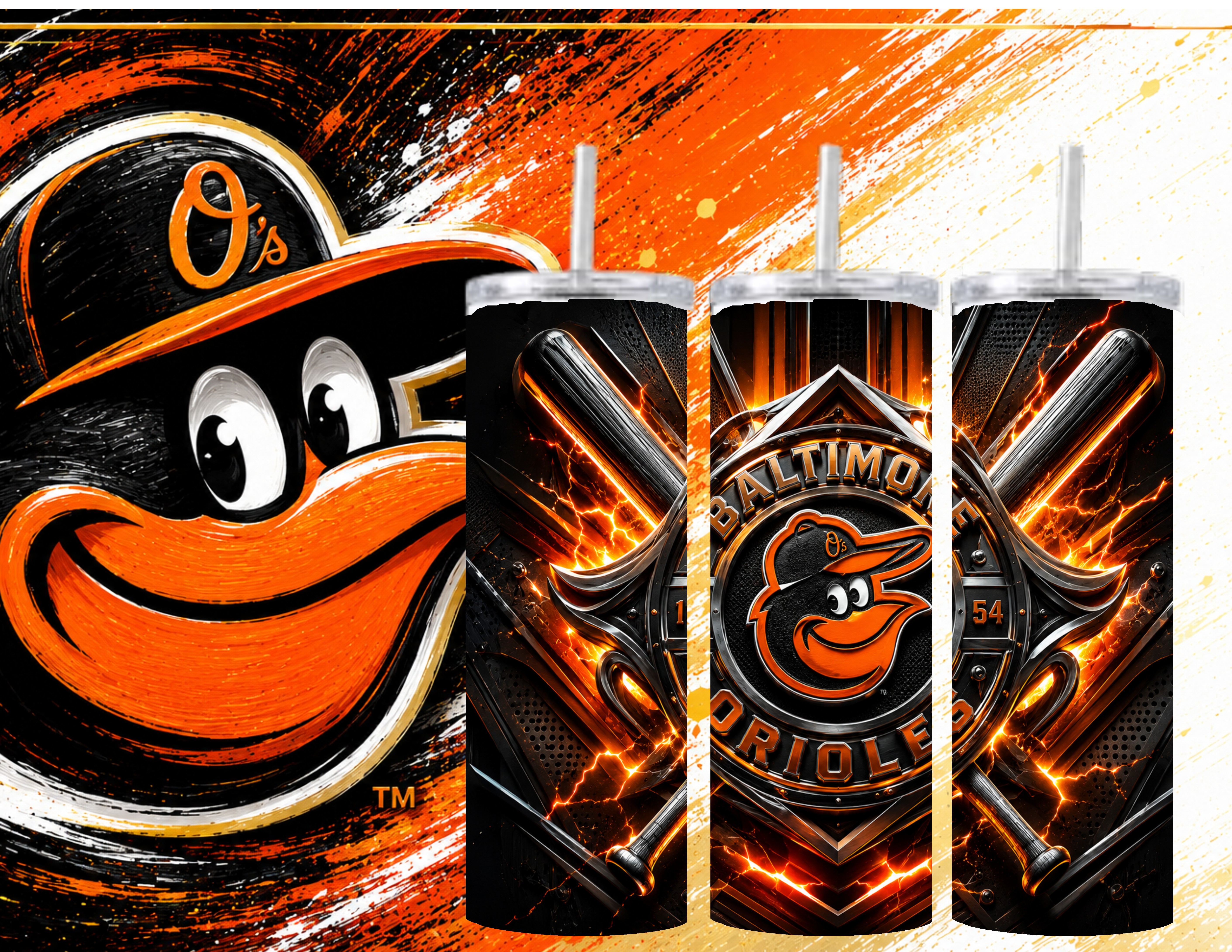 Baltimore Orioles Stainless Steel Tumblers