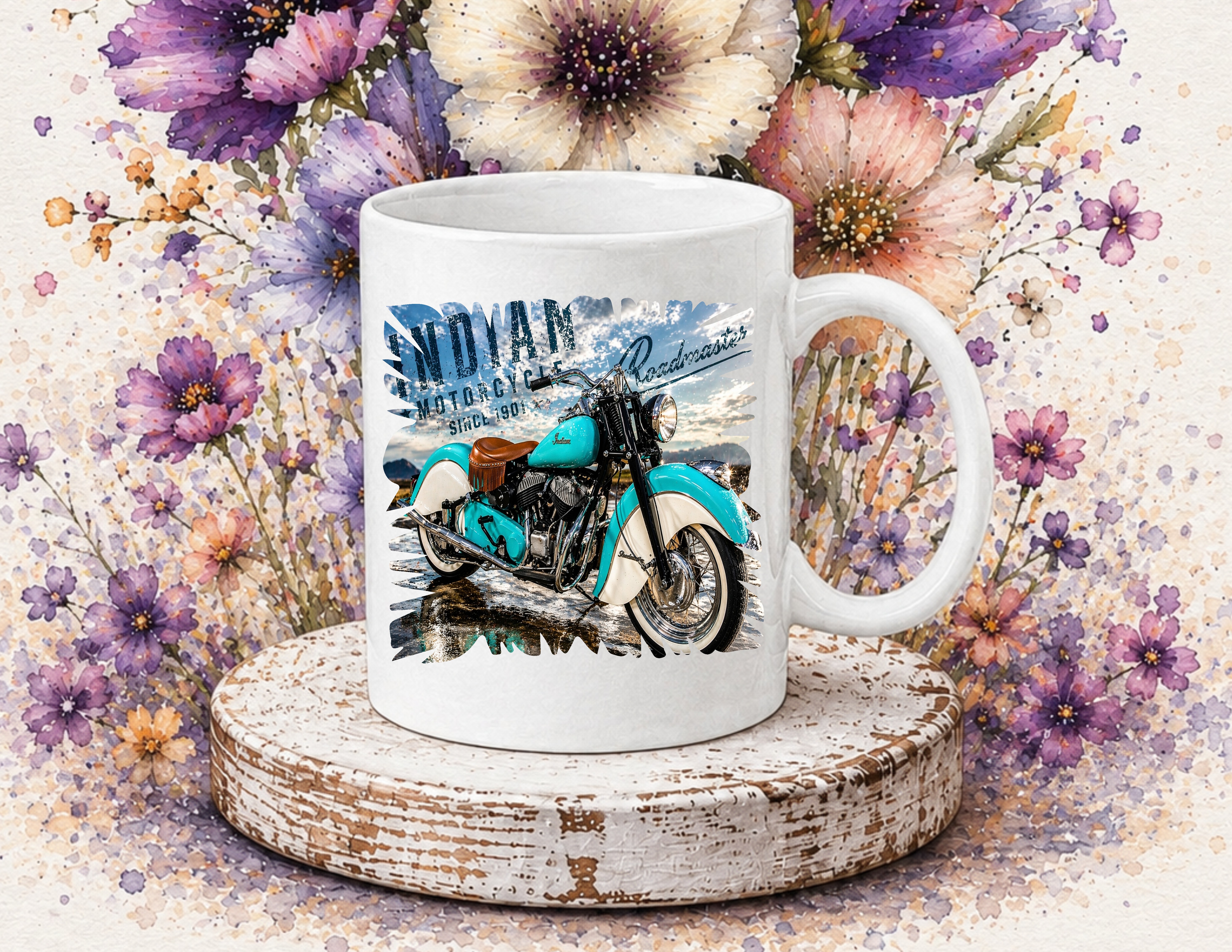 Vintage INDIAN Motorcycle Mug