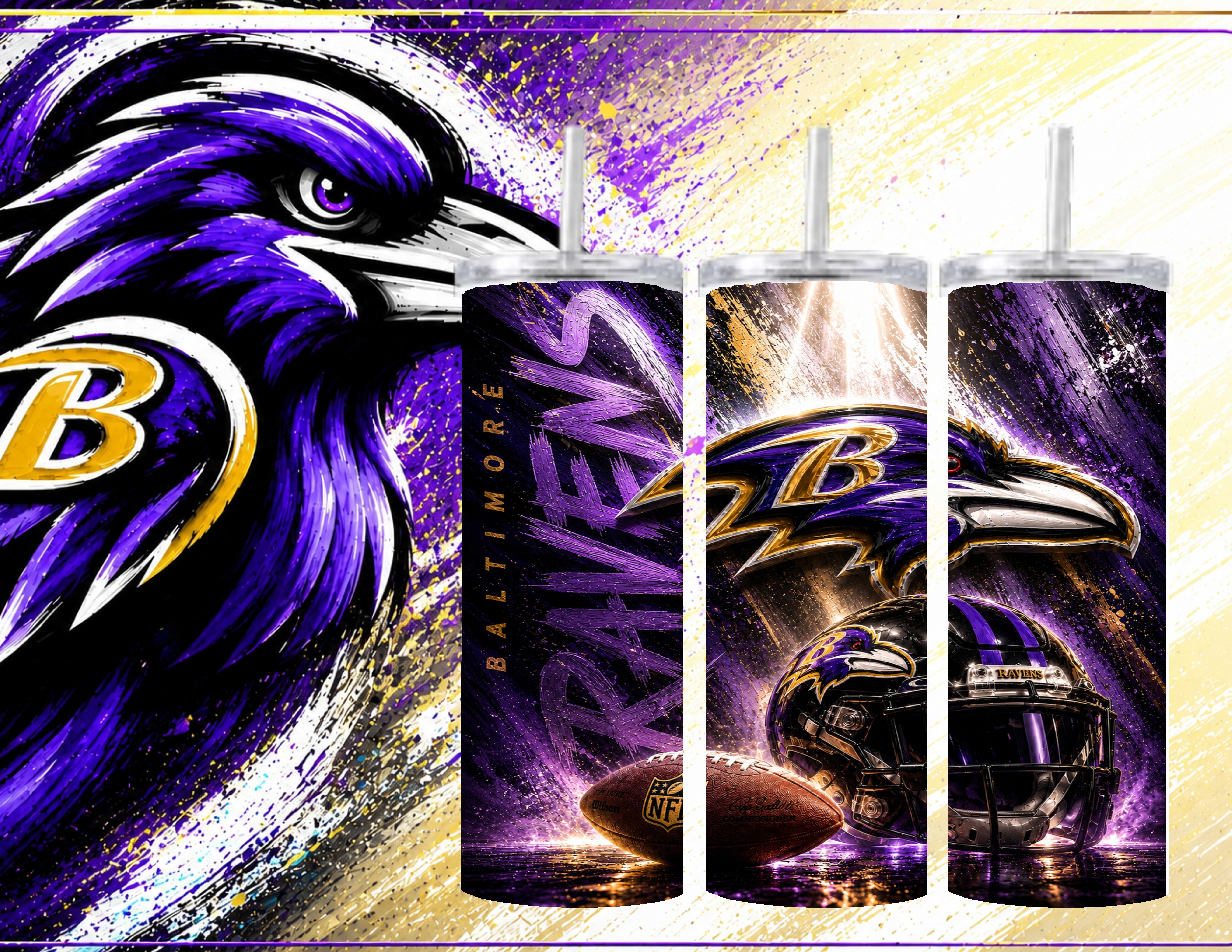 Baltimore Ravens Stainless Steel Tumblers