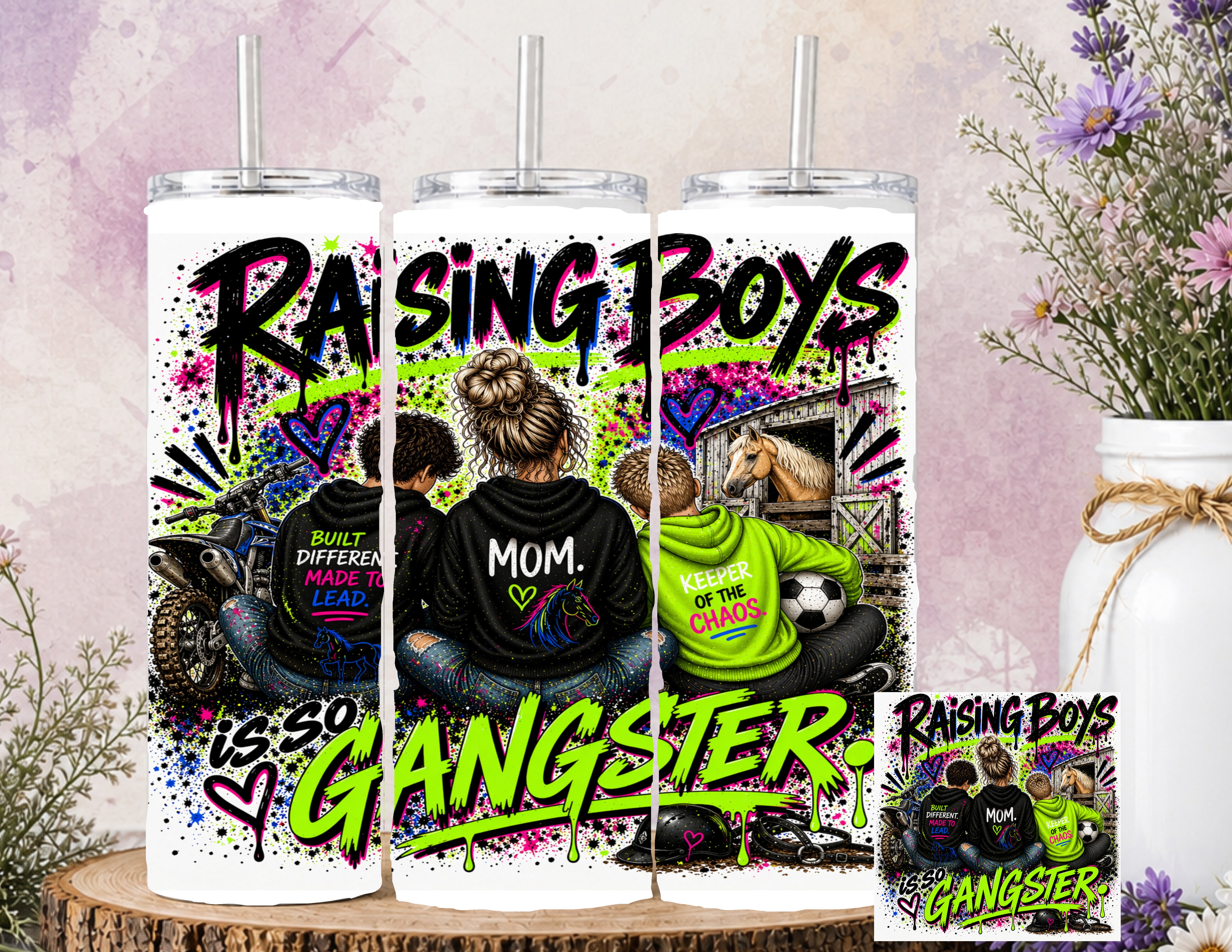 Raising Boys Gangster Tumbler