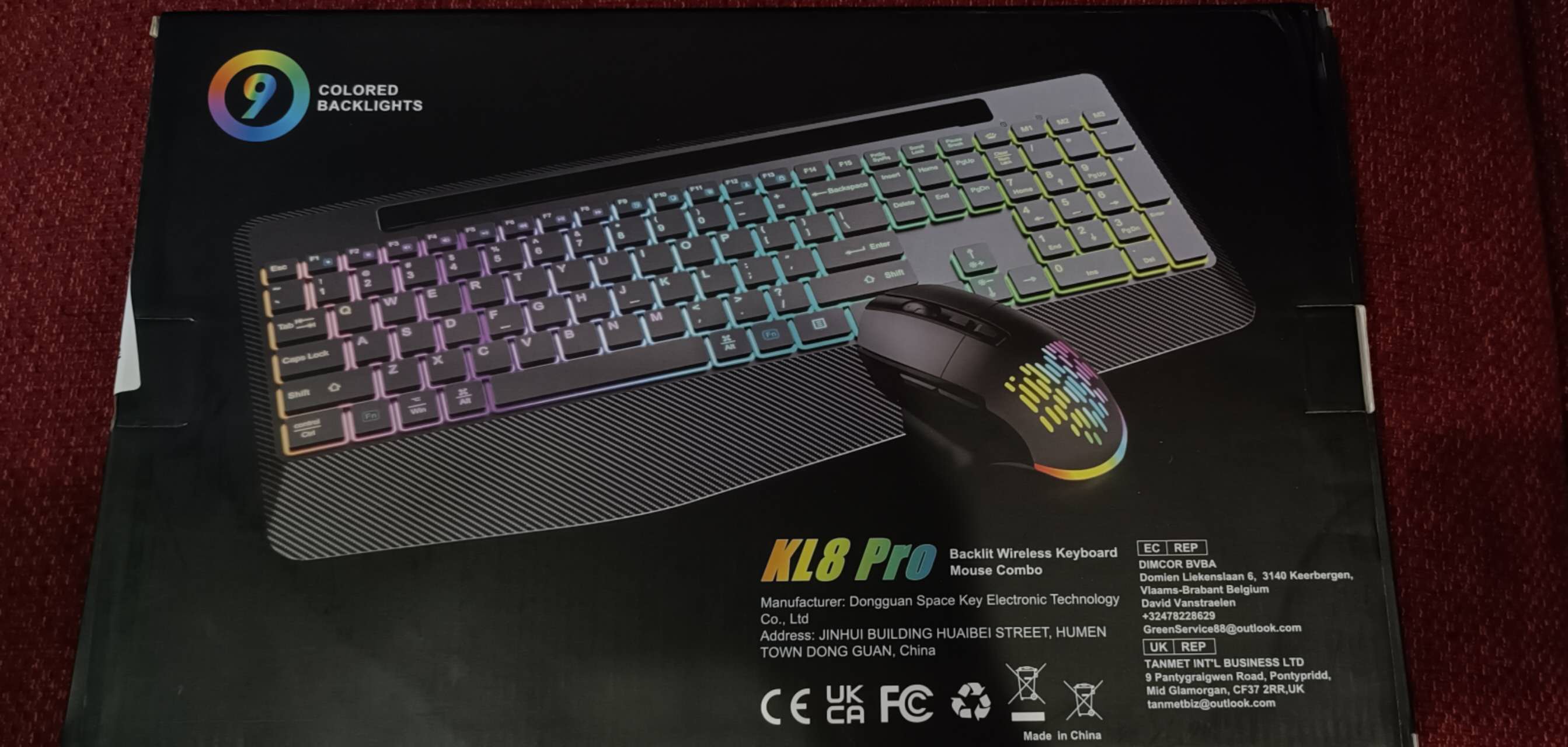KL8 Pro Backlit Wireless Keyboard and Mouse **BRAND NEW**