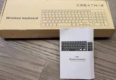CREATMOR  E76 Wireless  Keyboard **OPEN BOX**