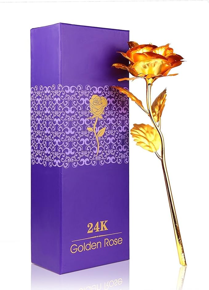 Golden Rose Great Gift for Anniversary or Birthday