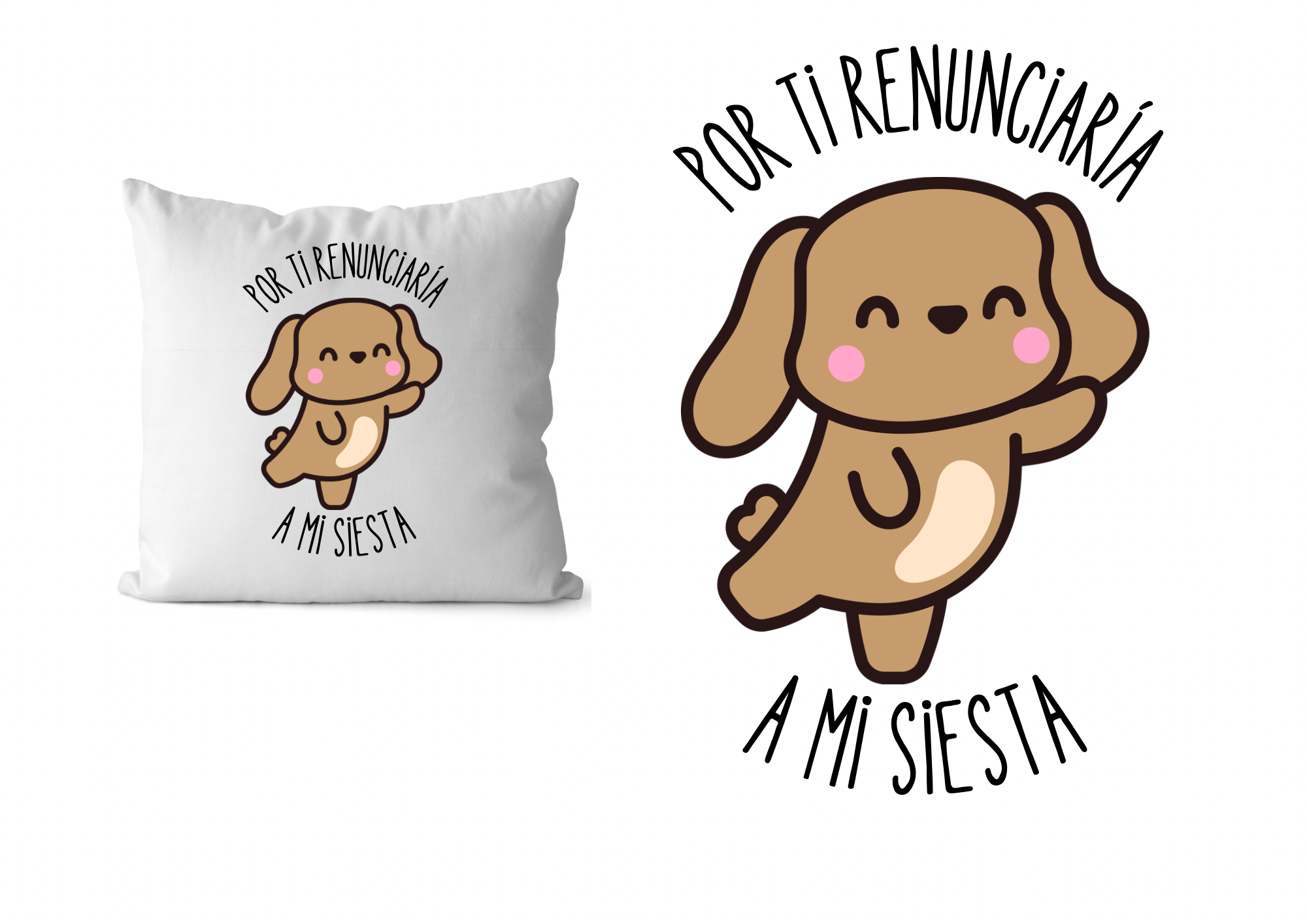 Cojín decorativo perrito siestero