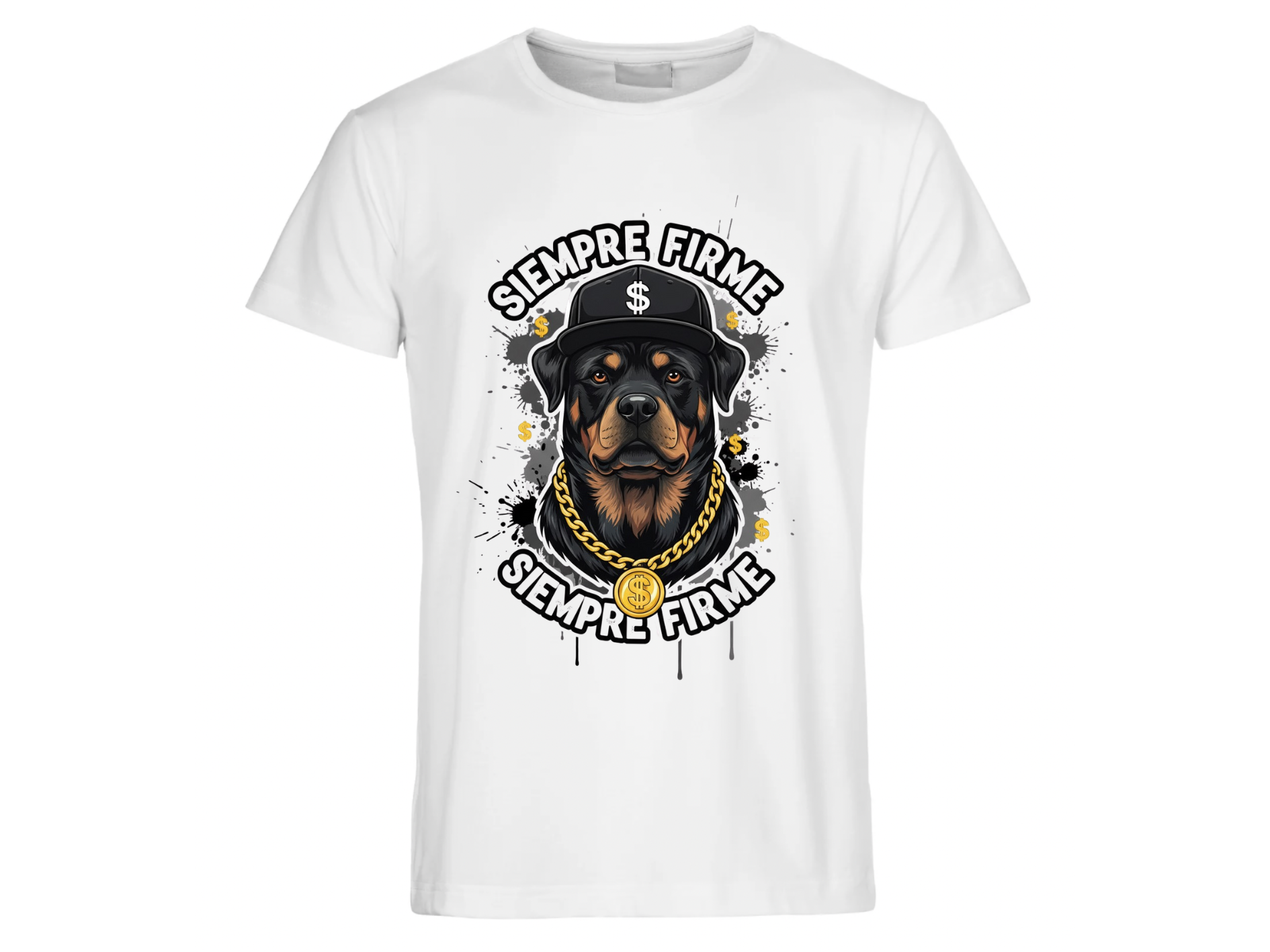 Camiseta 'Siempre Firme' con Rottweiler
