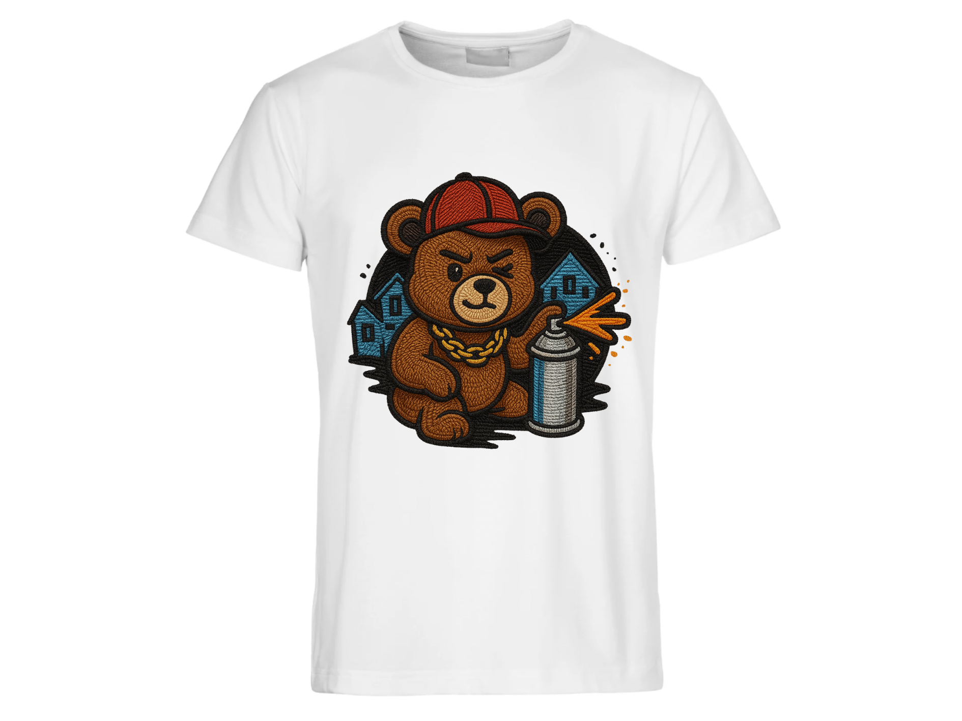 Camiseta de oso grafitero