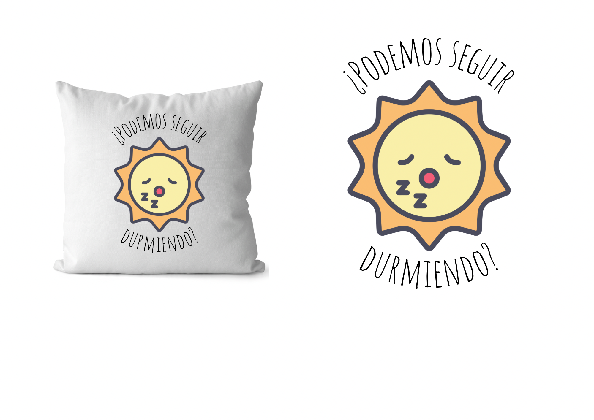 Cojín '¿Podemos seguir durmiendo?'