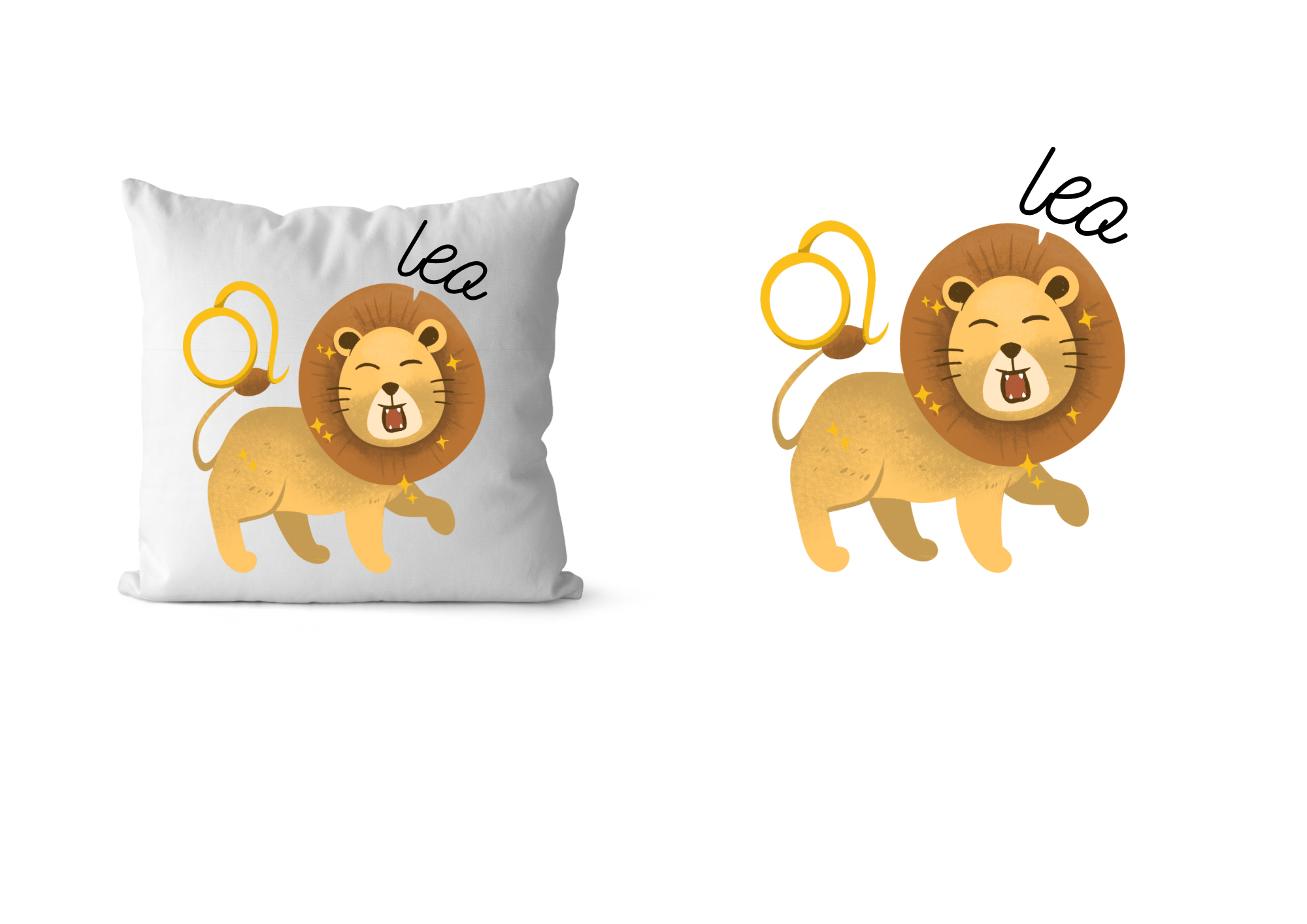 Cojín infantil con diseño de león