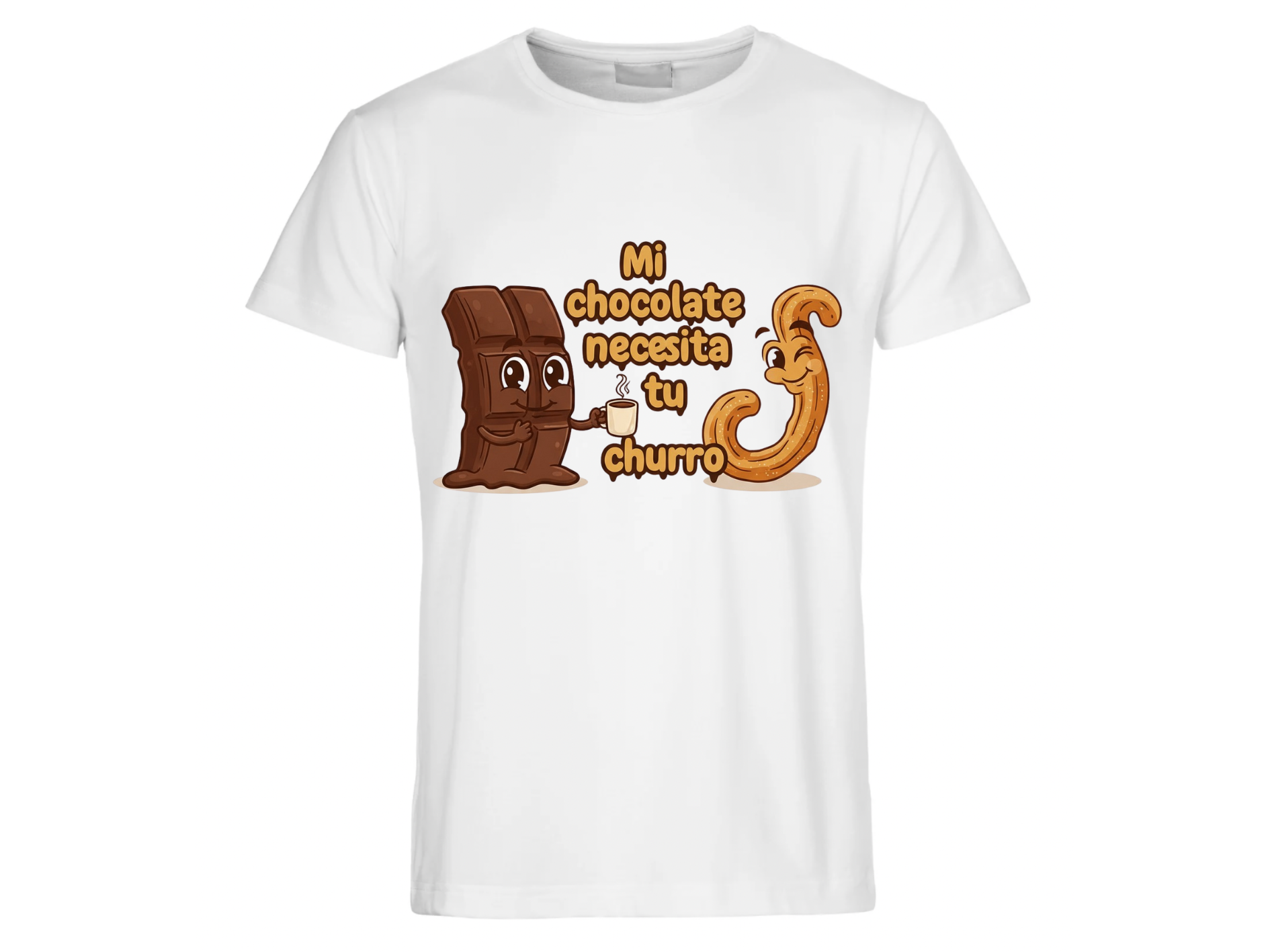 Camiseta divertida de chocolate y churro