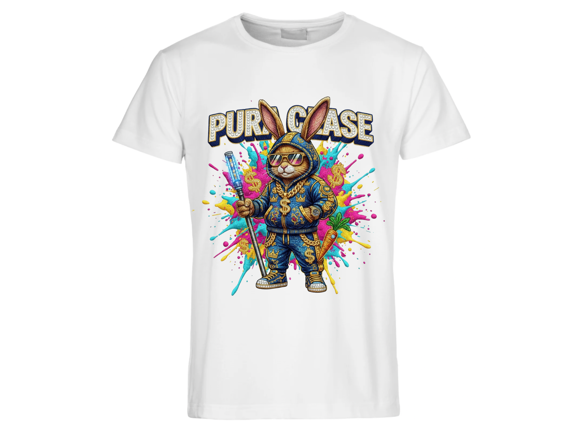 Camiseta gráfica de conejo urbano