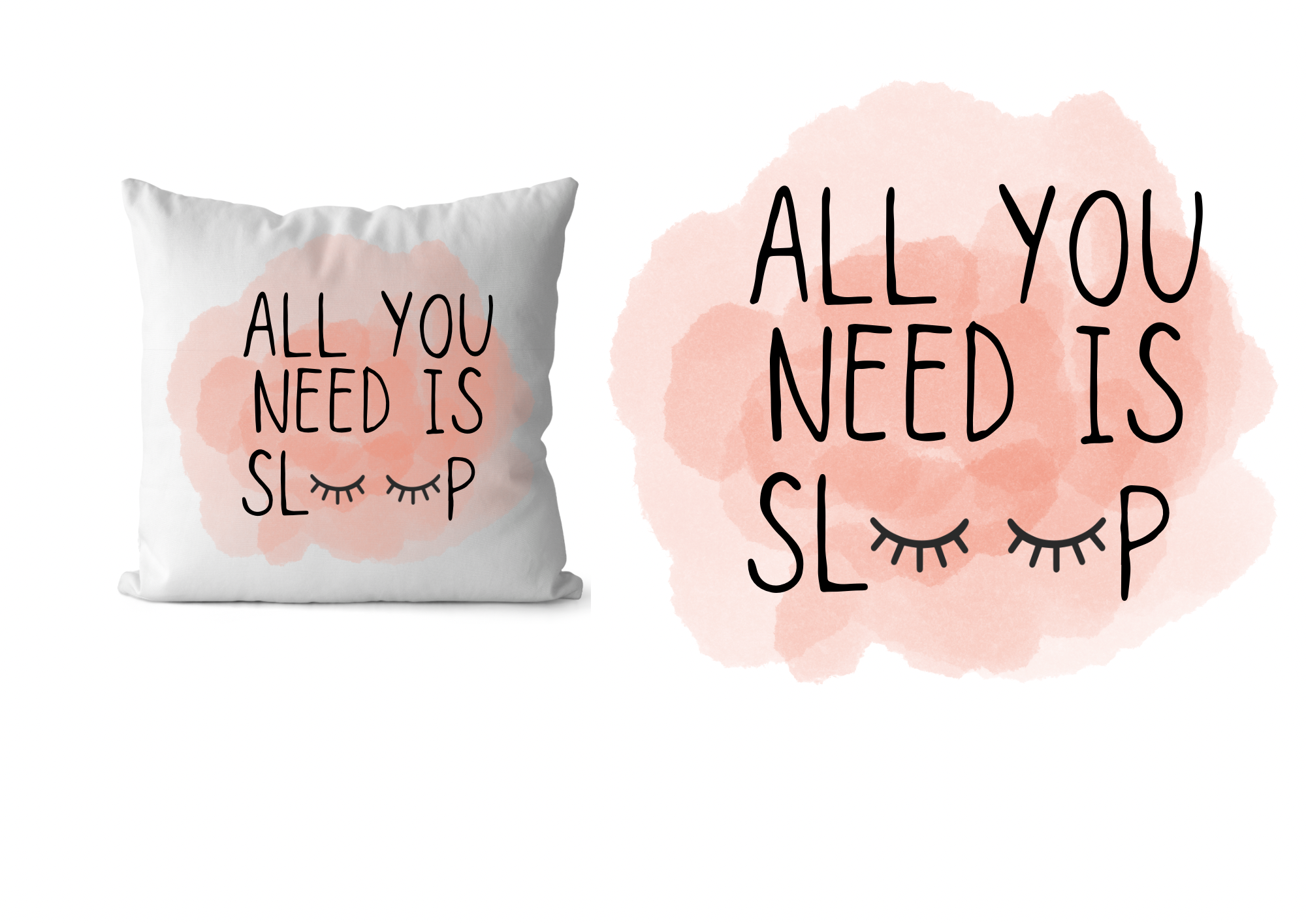 Cojín decorativo «All You Need Is Sleep»