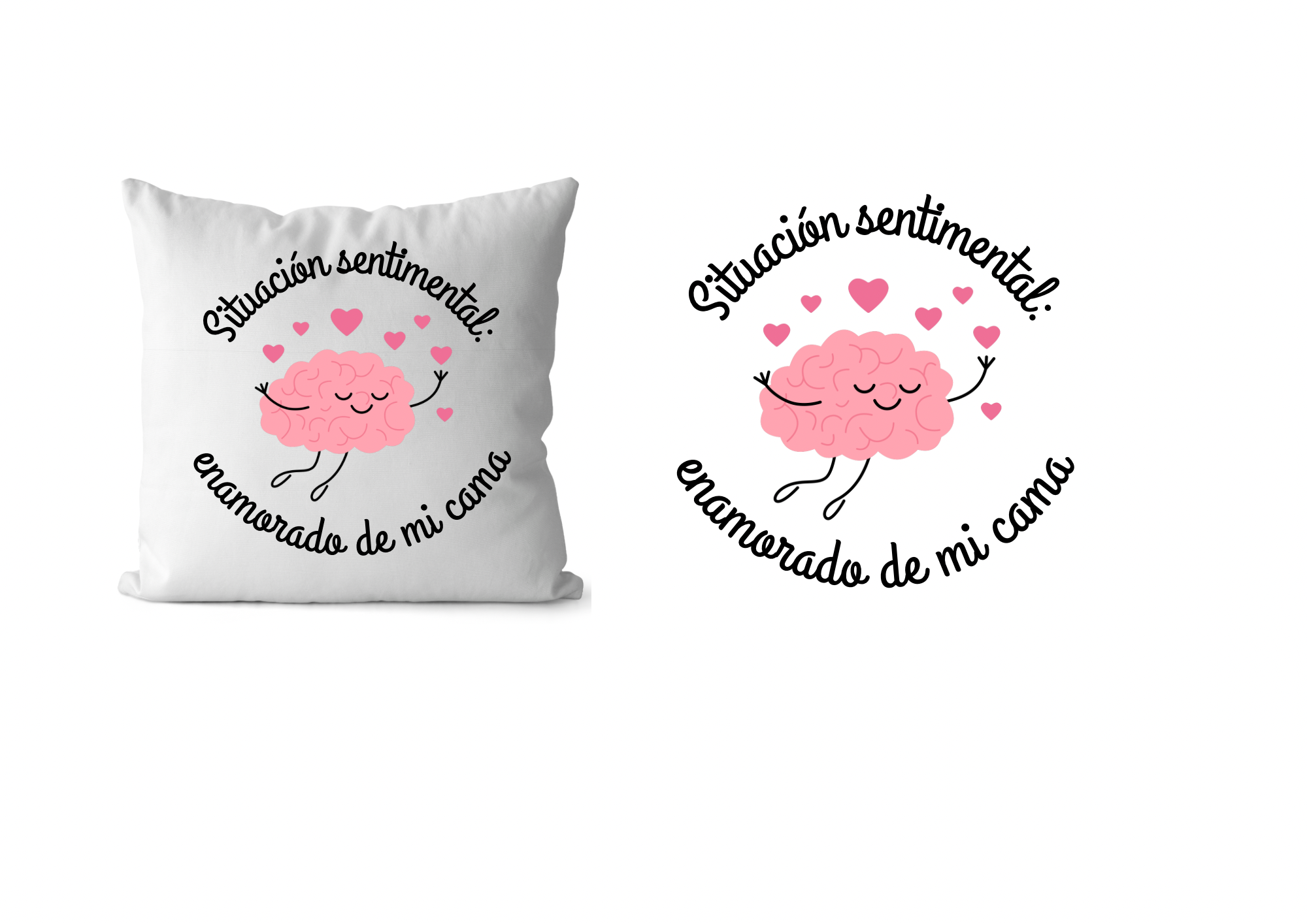 Cojín decorativo 'Enamorado de mi cama'