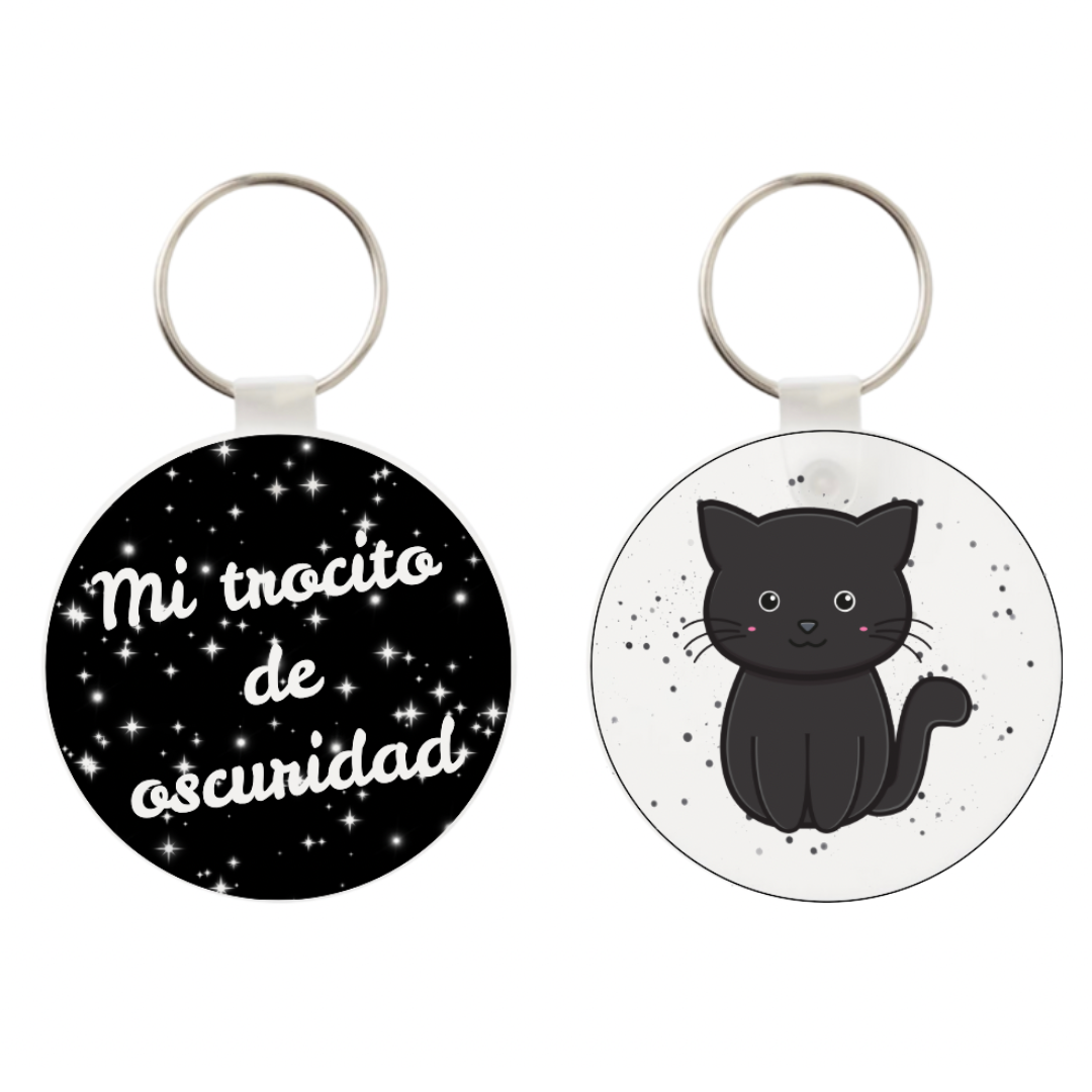 Llaveros personalizados con diseño de gatito