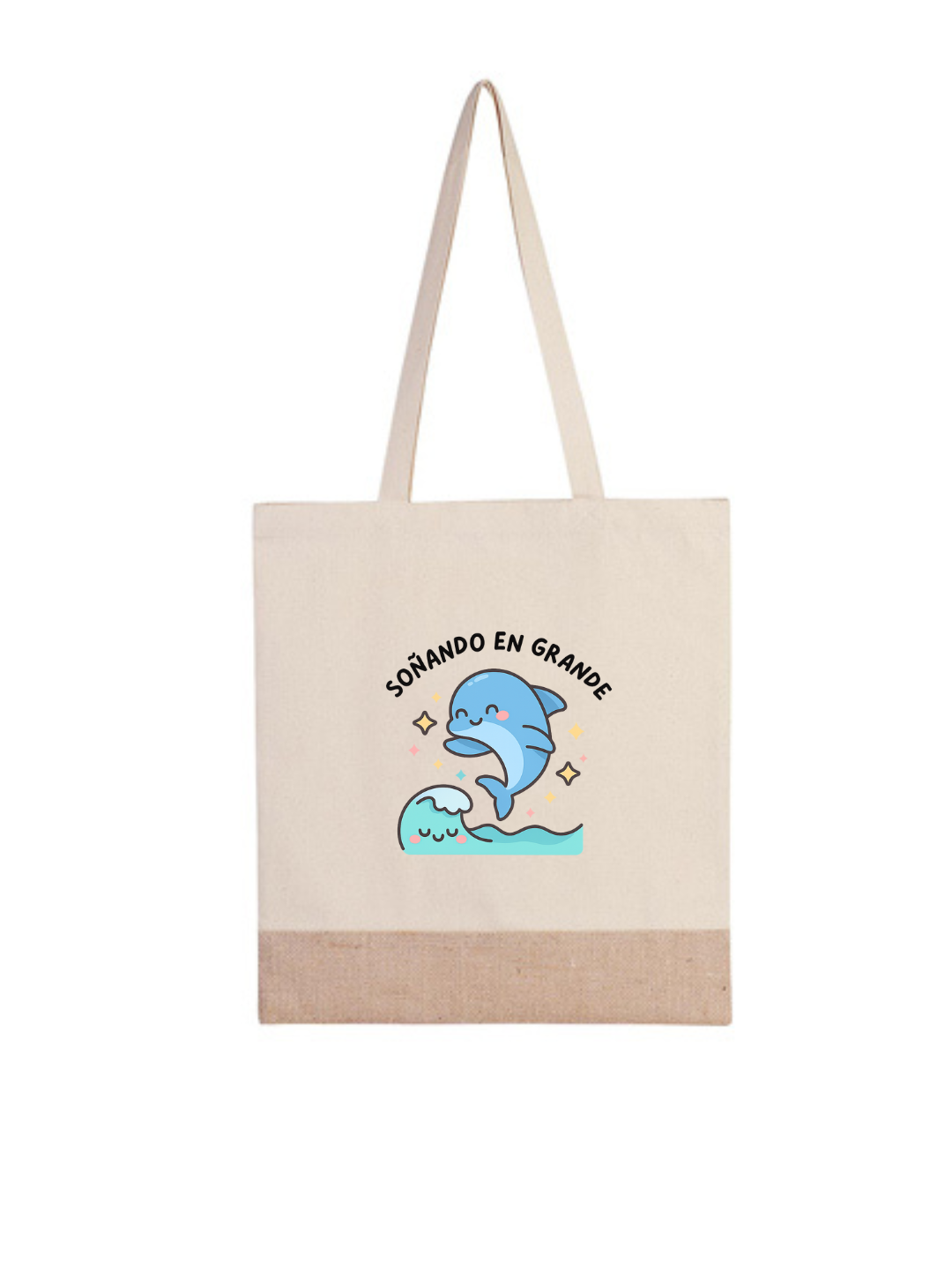 Bolsa de tela con diseño de delfín