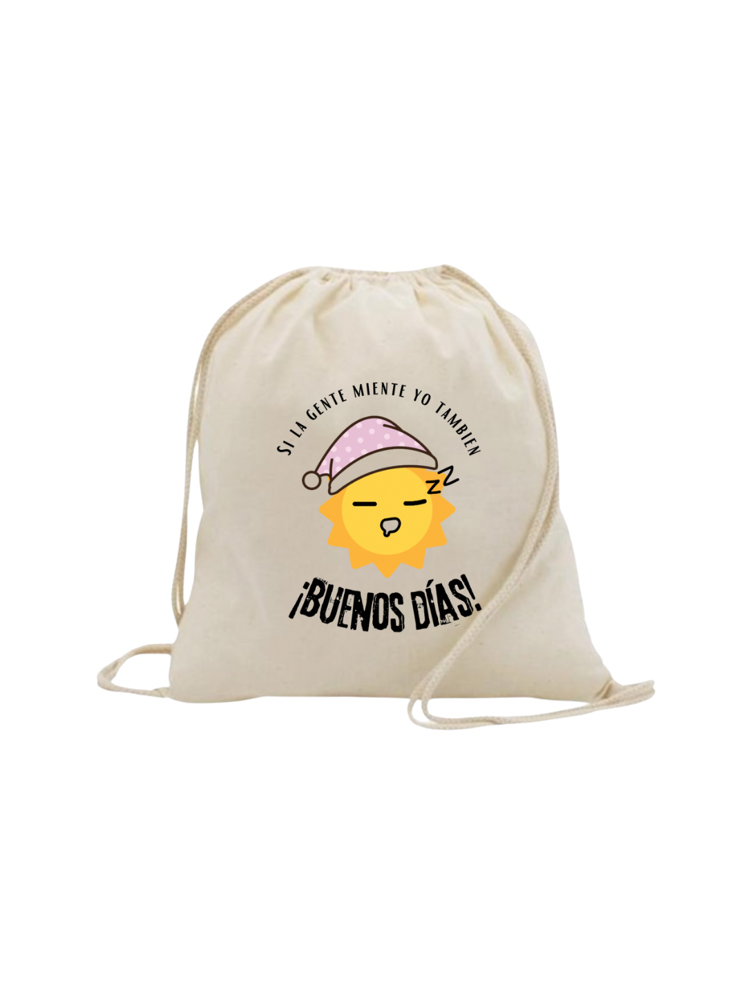 Mochila de tela con estampado divertido