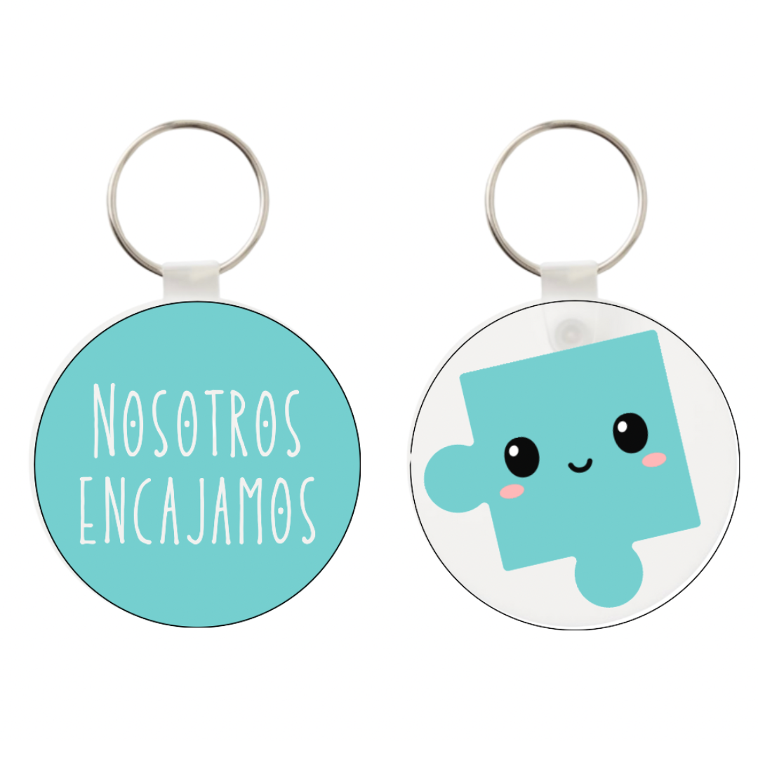 Llavero 'Nosotros encajamos'