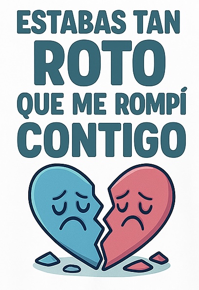 “Estabas tan roto que me rompí contigo”