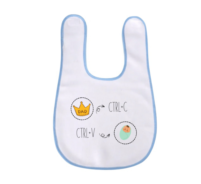 Babero para bebé con diseño divertido papás