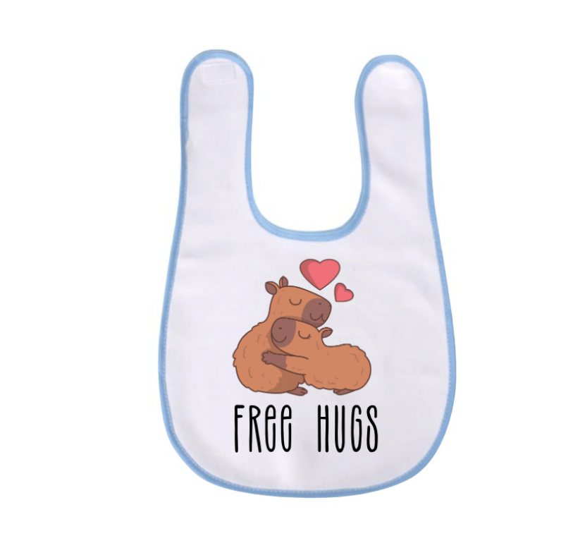 Babero con osos abrazándose