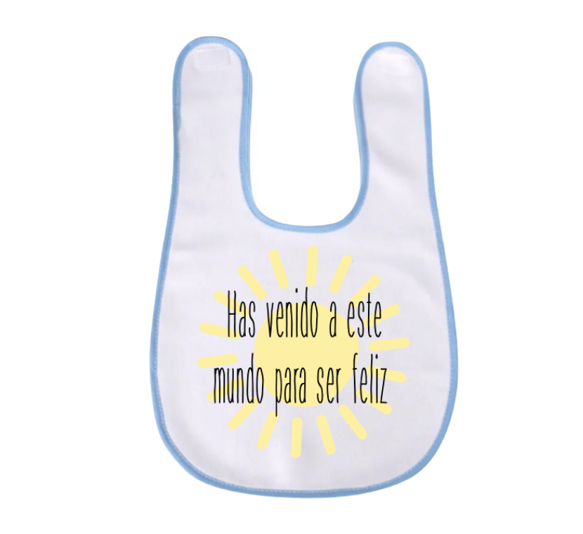 Babero para bebé con frase motivacional