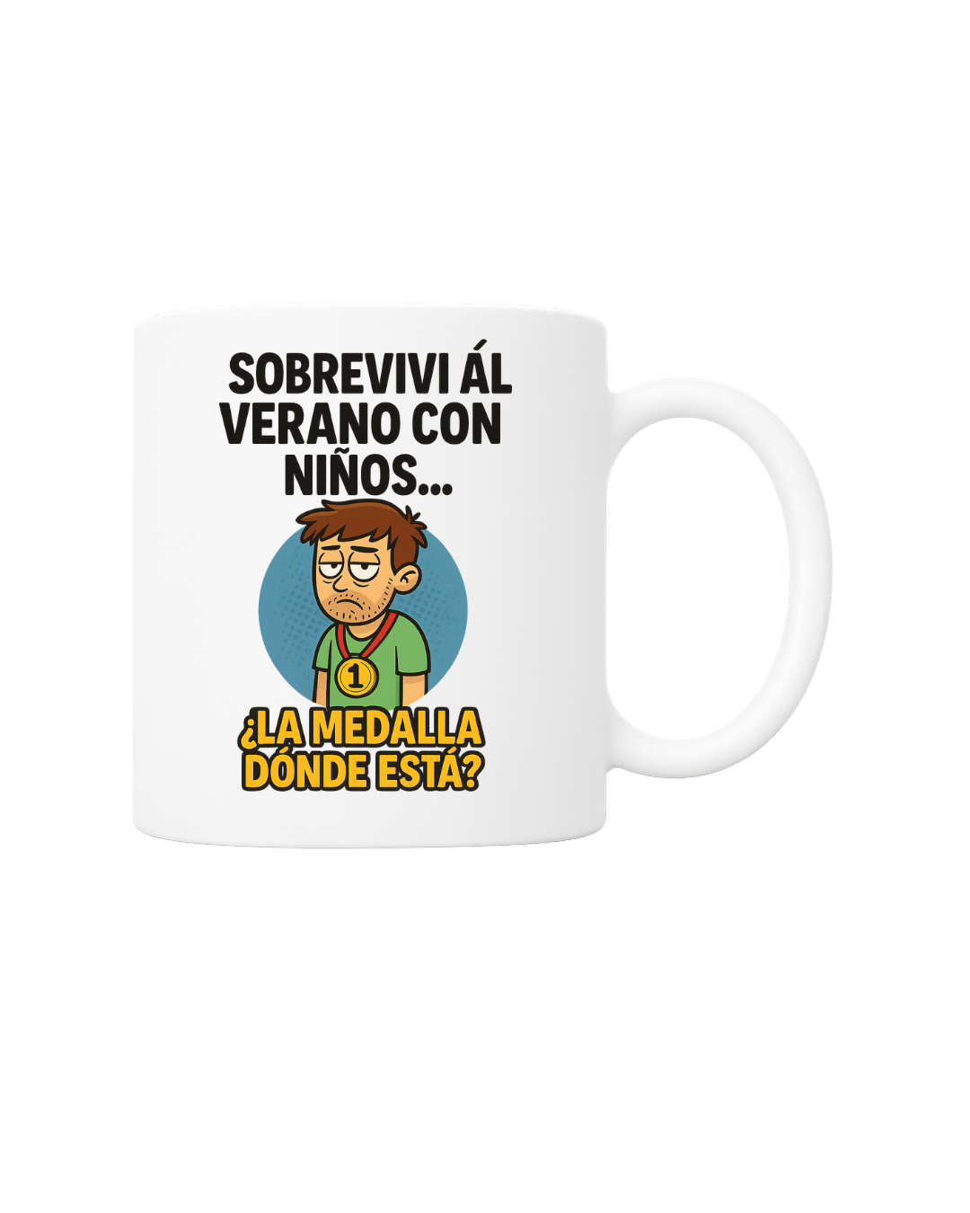 Taza divertida 'Sobreviví al verano con niños'