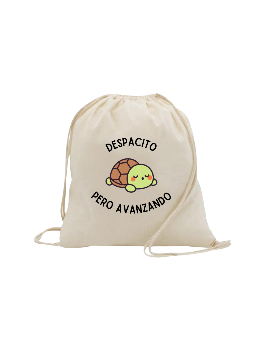 Mochila de tela con diseño de tortuga