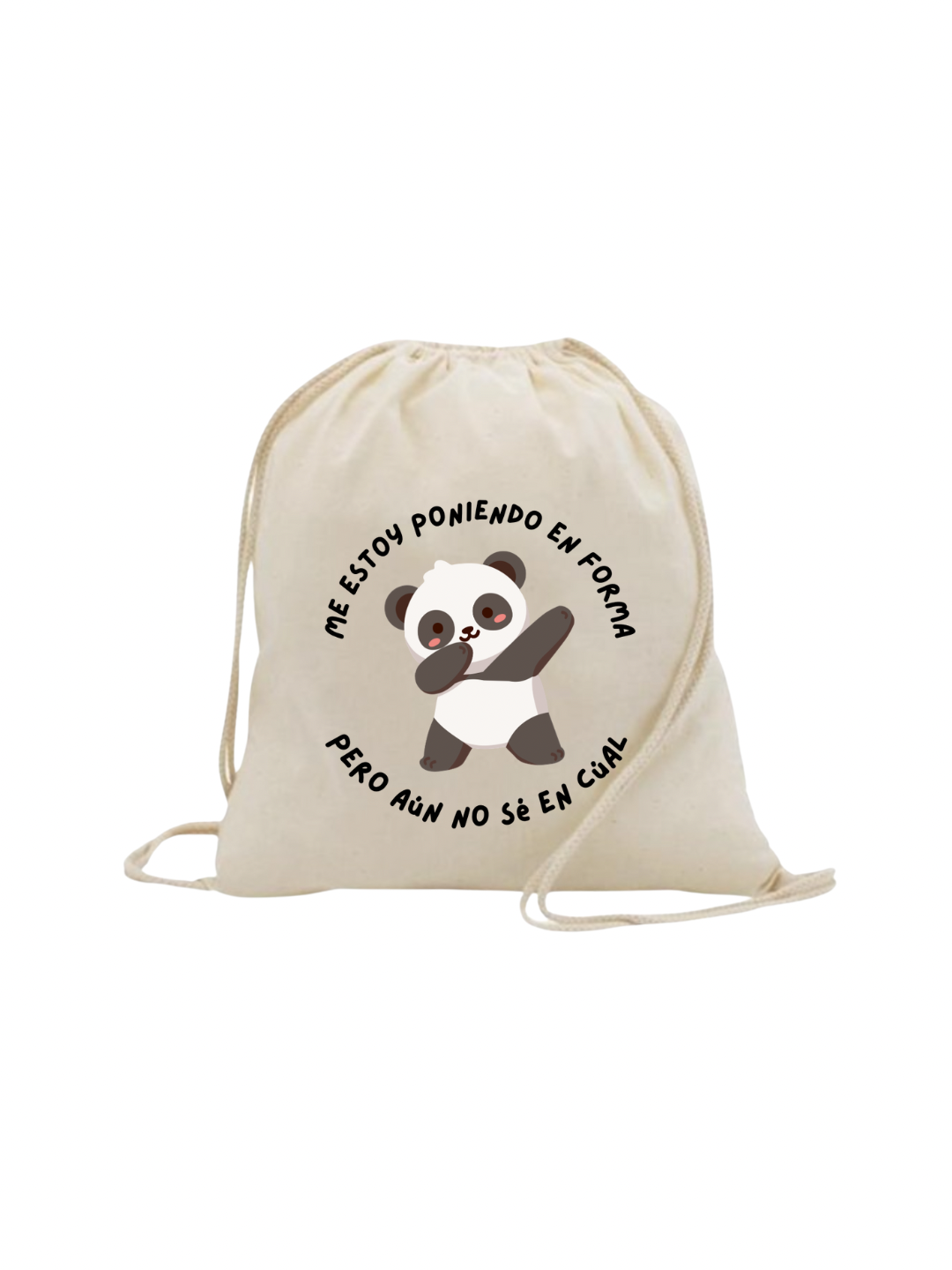 Bolsa de tela con diseño de panda