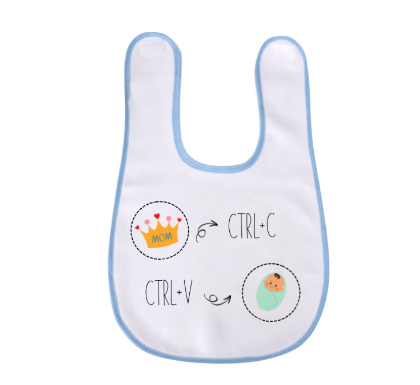 Babero para bebé con diseño divertido papás 