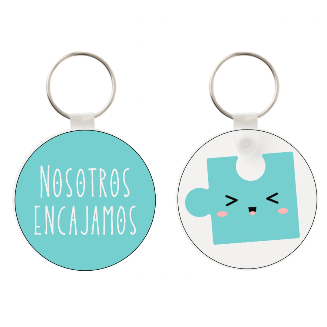 Llavero 'Nosotros encajamos'