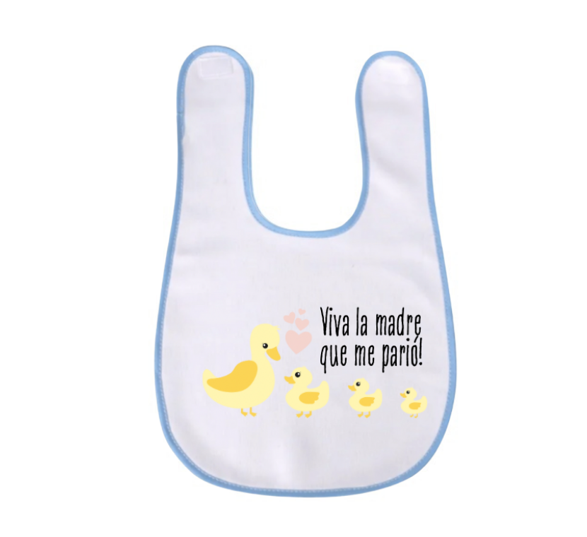 Babero de bebé con diseño de patitos