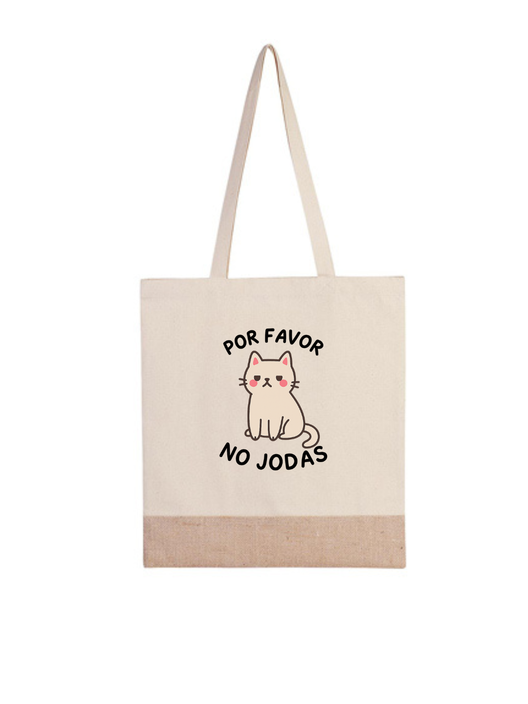 Bolsa tote con diseño de gato