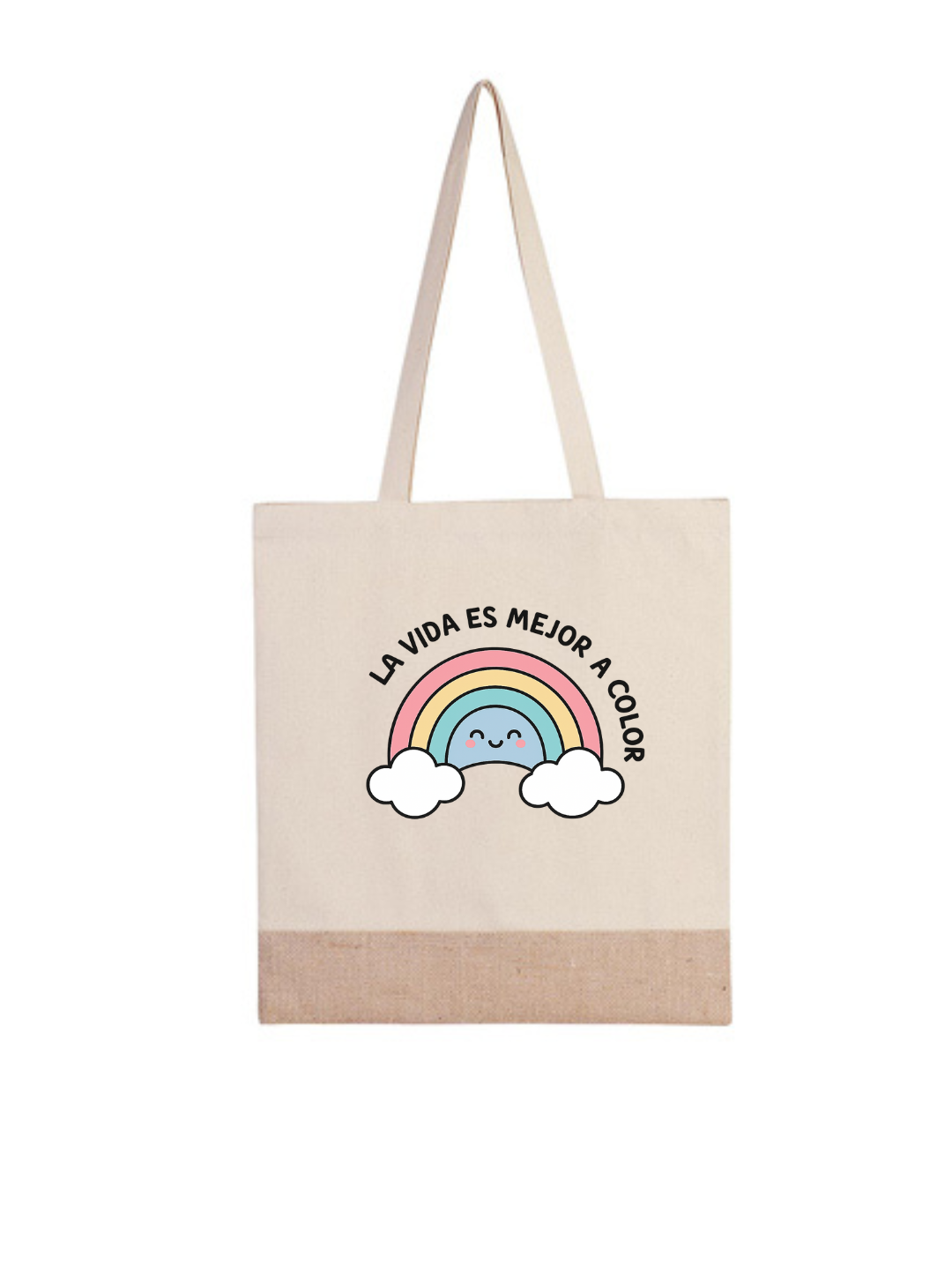 Bolsa de tela con arcoíris