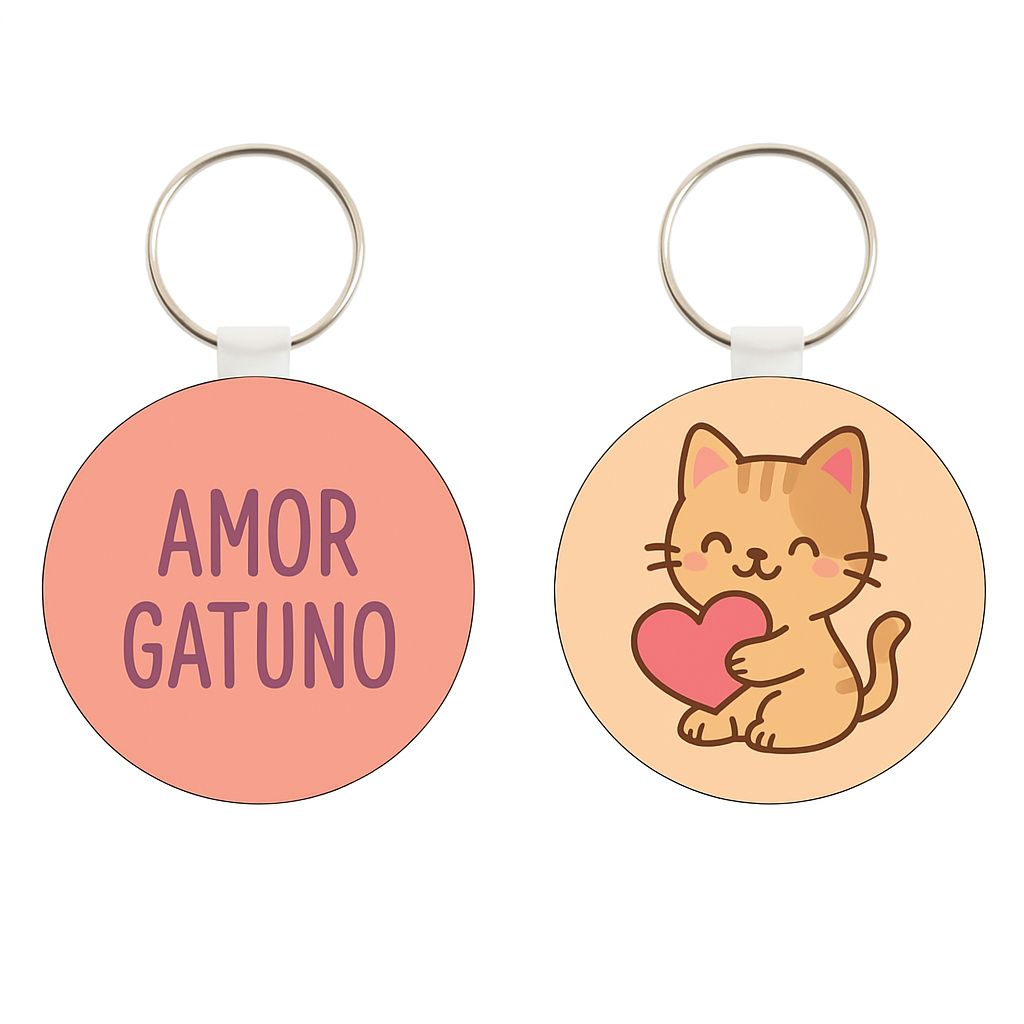 Llavero Amor Gatuno