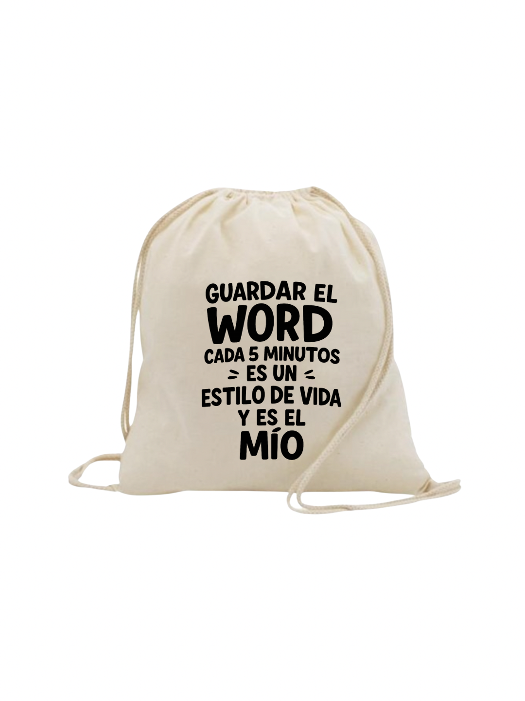 Mochila con frase divertida