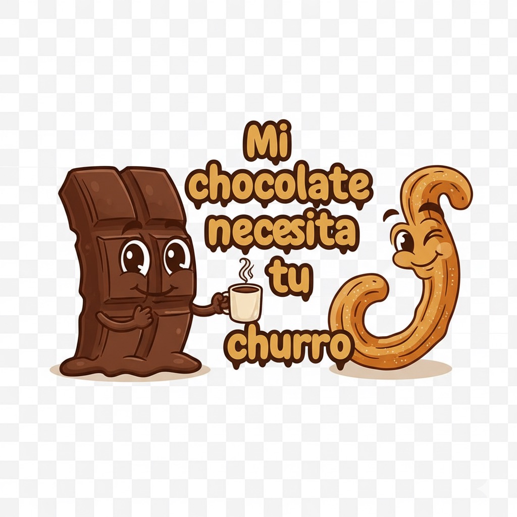 Camiseta divertida de chocolate y churro