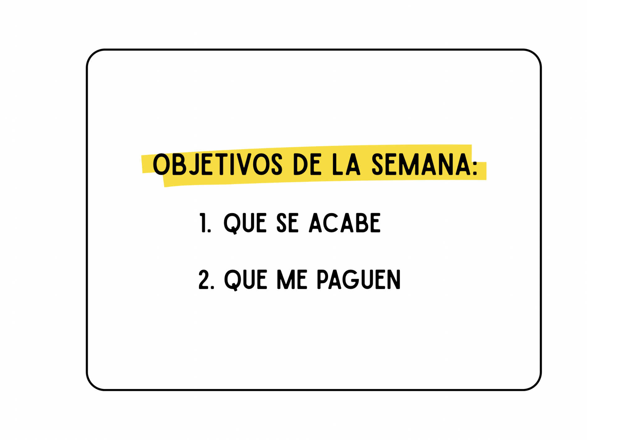 Alfombrilla de ratón de objetivos semanales