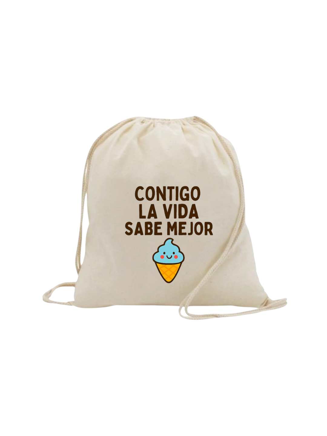 Bolsa de tela con cordón