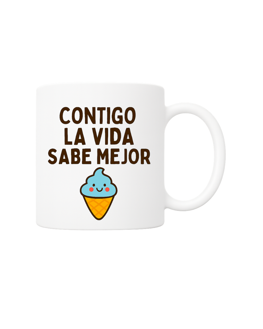 Taza con mensaje motivador