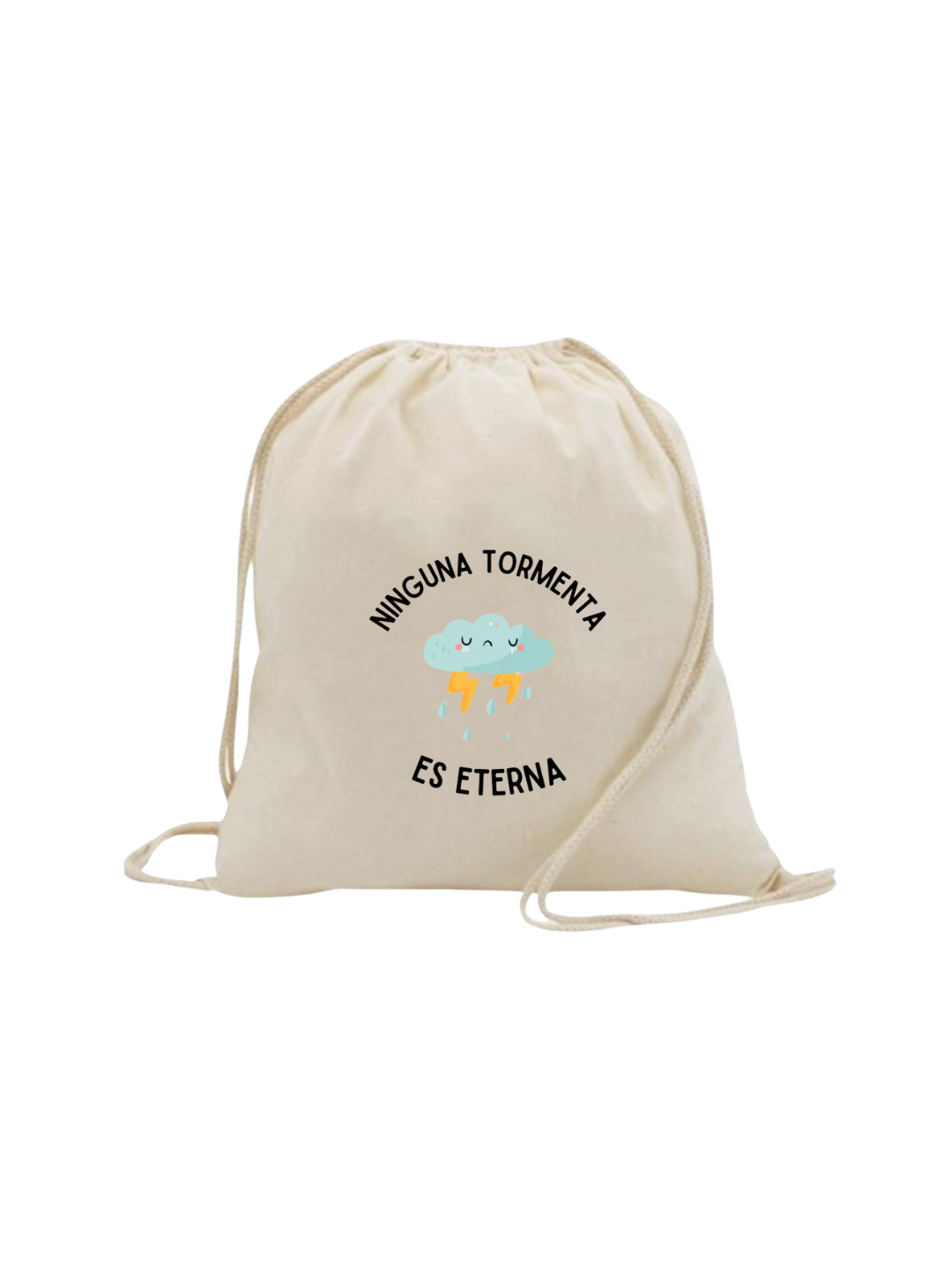 Bolsa de tela con frase motivacional