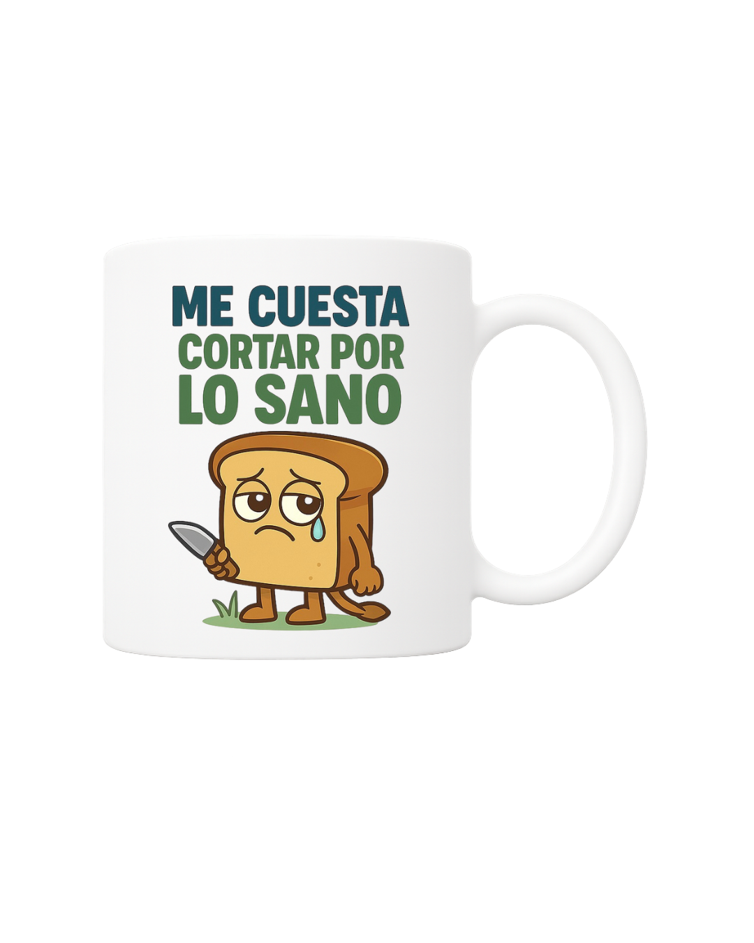 Taza divertida 'Me cuesta cortar por lo sano'