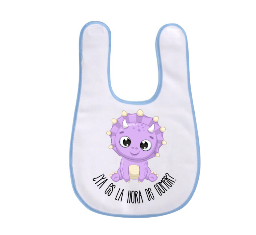 Babero infantil con dinosaurio