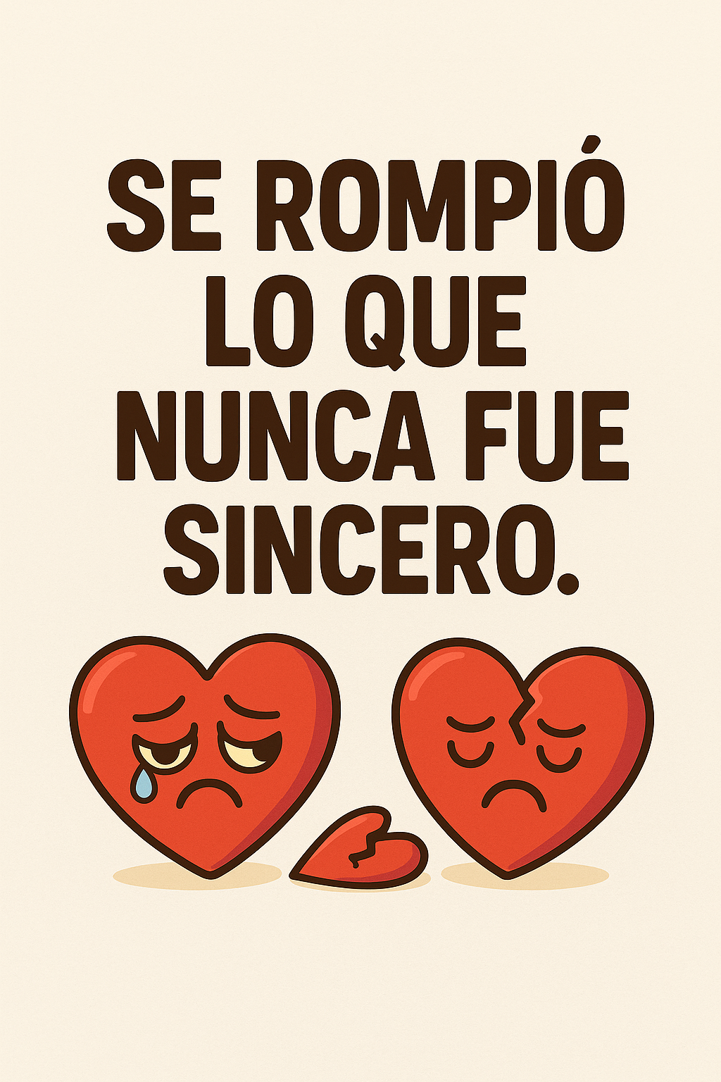 Se rompió lo que nunca fue sincero
