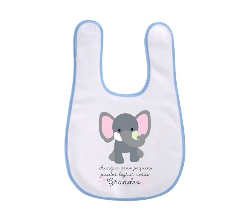 Babero de bebé con diseño de elefante