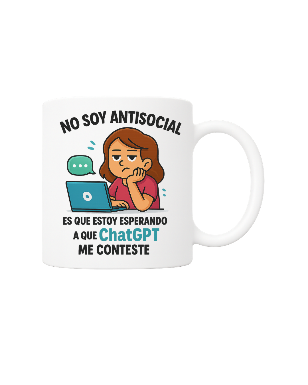 Taza 'No soy antisocial'