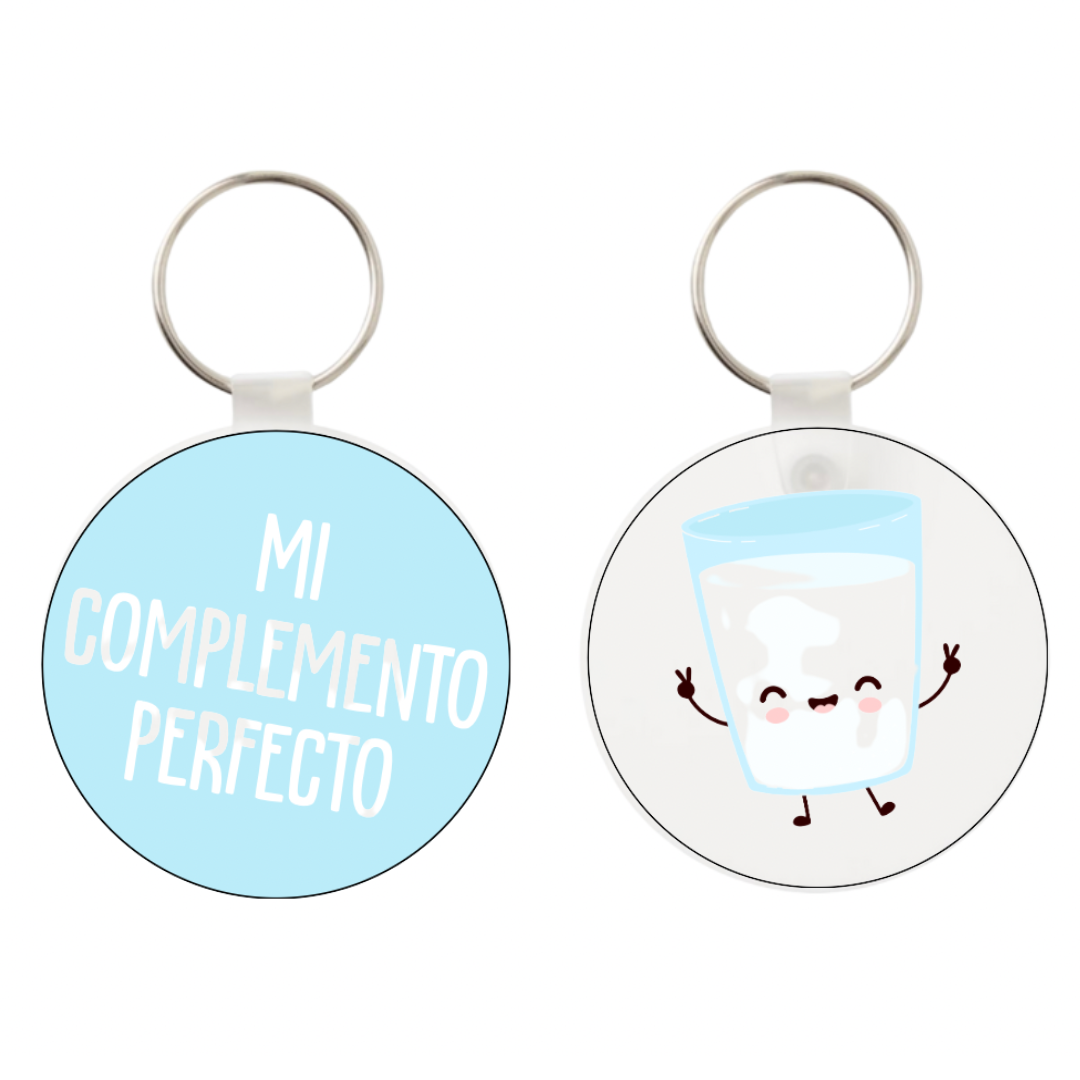 Llavero doble cara galleta y frase