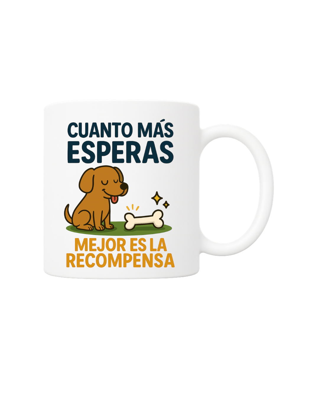 Taza motivacional de perro